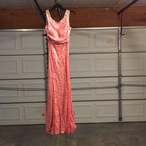 Coral prom dress